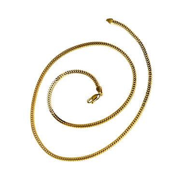 9K Yellow Gold Italian Made Flat Franco Chain 55cm - 20707781 - H&H Jewellery Pty Ltd