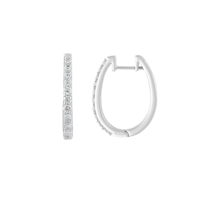 9K White Gold Twd. 0.75ct Diamond Huggies Earrings - 20716974 - H&H Jewellery Pty Ltd
