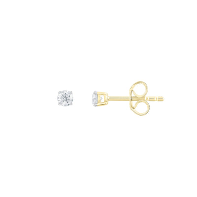 9K Yellow Gold 0.15ct Diamond Stud Earrings - 20695521 - H&H Jewellery Pty Ltd