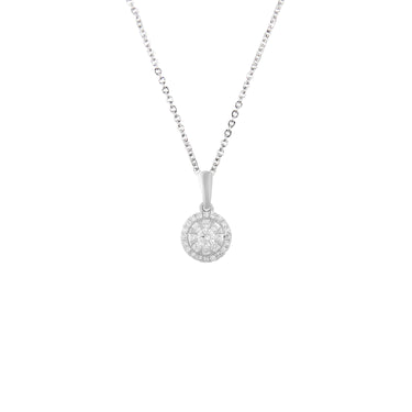 9K White Gold Tdw. 0.20ct Diamond Pendant - 20717148 - H&H Jewellery Pty Ltd