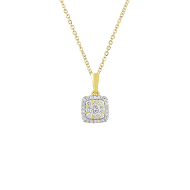 9K Yellow Gold Tdw. 0.25ct Diamond Pendant - 20717155 - H&H Jewellery Pty Ltd