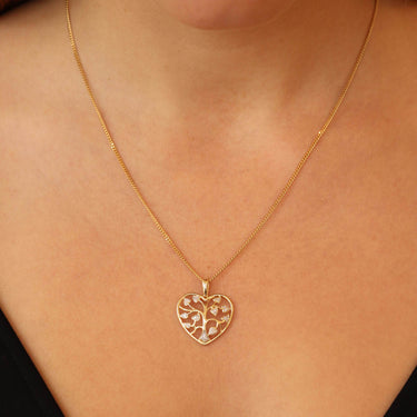 9K Yellow Gold Tdw. 0.10ct Diamond Tree Pendant | Gold & Diamond Necklaces and Pendants Melbourne | Gold & Diamond Necklaces and Pendants Australia | H&H Jewellery