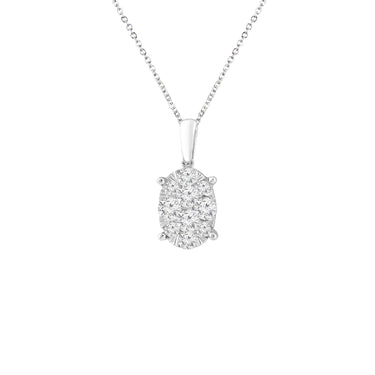 9K White Gold Tdw. 0.50ct Diamond Pendant - 20707897 - H&H Jewellery Pty Ltd