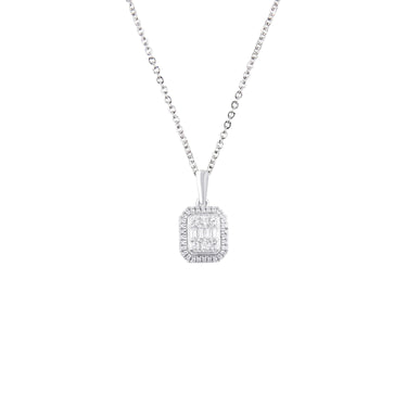 9K White Gold Tdw. 0.15ct Diamond Pendant - 20695989 - H&H Jewellery Pty Ltd