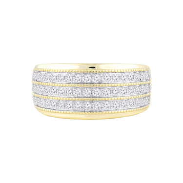9K Yellow Gold Tdw. 0.50ct Diamond Three Layer Ring - 20713911 - H&H Jewellery Pty Ltd