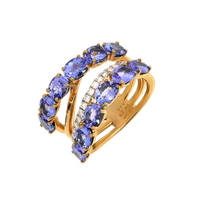 18K Rose Gold 4.12ct Tanzanite And Diamond Ring - 20560126 - H&H Jewellery Pty Ltd