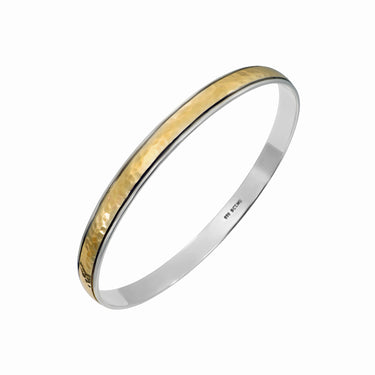 9K Yellow Gold and Silver Filled Pattern Bangle | Gold and Diamond Bangles Melbourne | Gold and Diamond Bangles Australia | H&H Jewellery