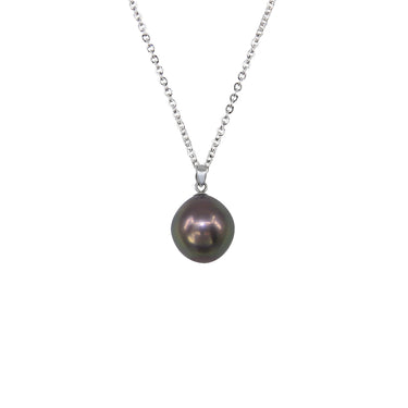 18K White Gold Tahitian Pearl Pendant | Pearl Jewellery Australia | Pearl Jewellery Melbourne | Pearl Necklace Australia | H&H Jewellery