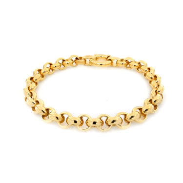 9K Yellow Gold Solid 8mm Belcher Bracelet | Gold Bracelet Melbourne | Gold Bracelet Australia | H&H Jewellery