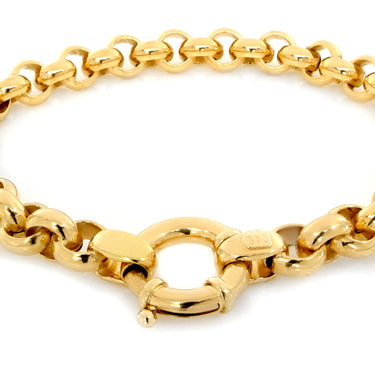 9K Yellow Gold Solid 8mm Belcher Bracelet | Gold Bracelet Melbourne | Gold Bracelet Australia | H&H Jewellery