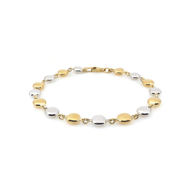 9K Yellow and White Cushion Shape Gold Bracelet | Gold Bracelet Melbourne | Gold Bracelet Australia | H&H Jewellery