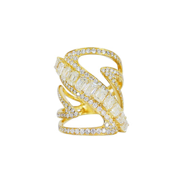 18K Yellow Gold Tdw. 4.05ct Diamond Ring - 20734145 - H&H Jewellery Pty Ltd