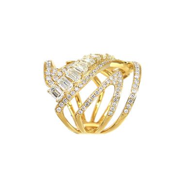 18K Yellow Gold Tdw. 4.05ct Diamond Ring - 20734145 - H&H Jewellery Pty Ltd
