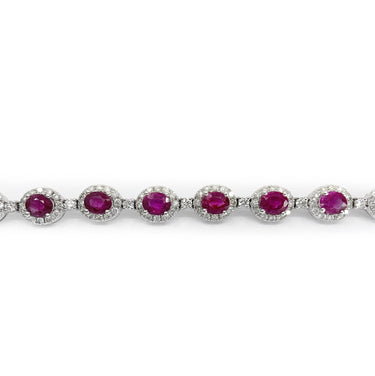 18K White Gold 6.41ct Ruby and Diamond Bracelet - 20640088 - H&H Jewellery Pty Ltd