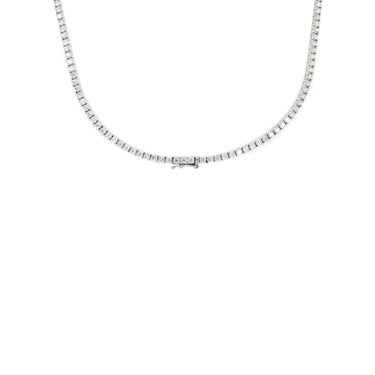 18K White Gold Tdw. 5.40ct Diamond Tennis Necklace - 20732882 - H&H Jewellery Pty Ltd