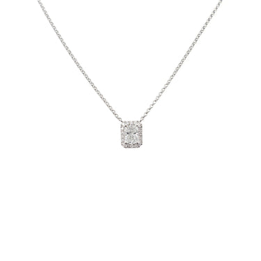 18K White Gold 0.07ct Diamond Necklace - 20733124 - H&H Jewellery Pty Ltd