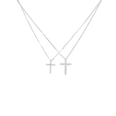 18K Gold Tdw. 0.24ct Diamond Cross Necklace - 20733391 - H&H Jewellery Pty Ltd