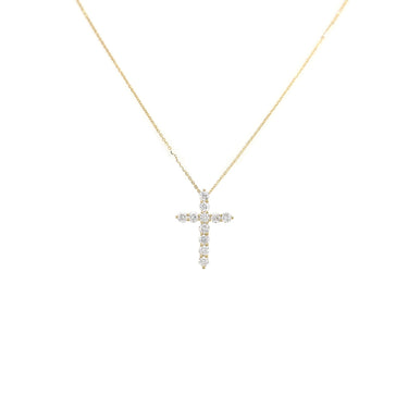 18K Gold Tdw. 0.45ct Diamond Cross Necklace - 20733407 - H&H Jewellery Pty Ltd