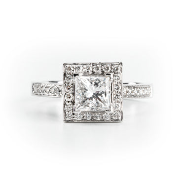 18K White Gold Tdw. 1.29ct Diamond Engagement Ring | Diamond Rings Melbourne | Engagement Rings Melbourne | Wedding Rings Melbourne | H&H Jewellery