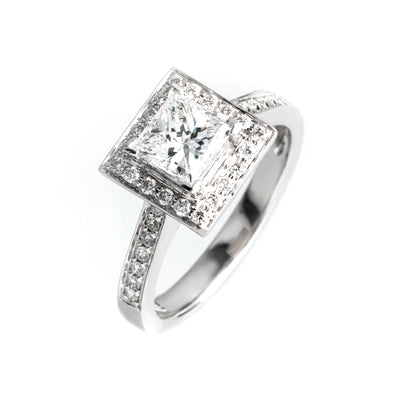 18K White Gold Tdw. 1.29ct Diamond Engagement Ring  | Diamond Rings Melbourne | Engagement Rings Melbourne | Wedding Rings Melbourne | H&H Jewellery