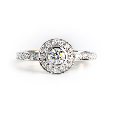 18K Yellow and White Tdw. 0.68ct Gold Diamond Engagement Ring | Diamond Rings Melbourne | Engagement Rings Melbourne | Wedding Rings Melbourne | H&H Jewellery
