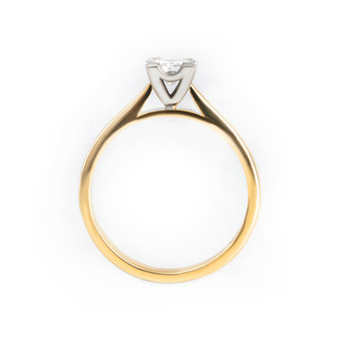 18K Yellow and White Gold 0.50ct Solitaire Diamond Engagement Ring | Diamond Rings Melbourne | Engagement Rings Melbourne | Wedding Rings Melbourne | H&H Jewellery