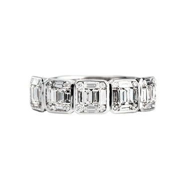 18K White Gold Tdw. 1.03ct Diamond Ring - 20639433 - H&H Jewellery Pty Ltd