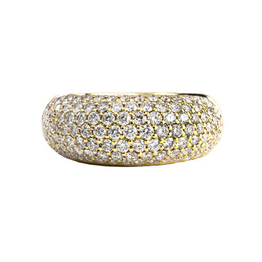 18K Yellow Gold Tdw. 1.85ct Diamond Pave Ring - 20608125 - H&H Jewellery Pty Ltd