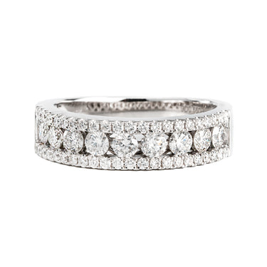 18K White Gold Tdw. 0.95ct Diamond Ring - 20693480 - H&H Jewellery Pty Ltd