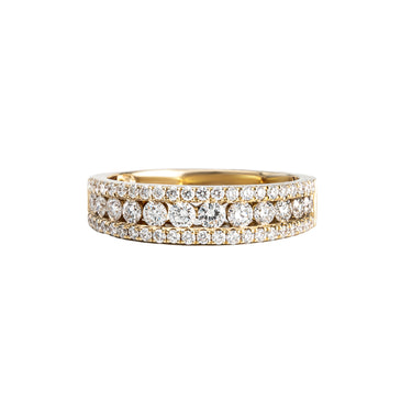18K Yellow Gold Tdw. 0.80ct Diamond Ring - 20686659 - H&H Jewellery Pty Ltd