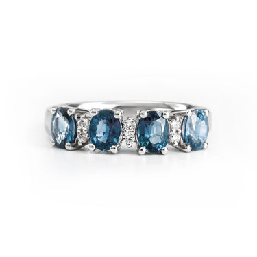 18K White Gold 1.61ct Sapphire and Diamond Ring - 20686871 - H&H Jewellery Pty Ltd
