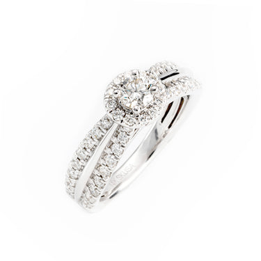 14K White Gold Tdw 1.00ct Diamond Engagement Ring | White Gold Diamond Rings Melbourne | White Gold Diamond Engagement Rings Melbourne | White Gold Diamond Wedding Rings Melbourne | H&H Jewellery