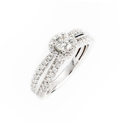 14K White Gold Tdw 1.00ct Diamond Engagement Ring  | White Gold Diamond Rings Melbourne | White Gold Diamond Engagement Rings Melbourne | White Gold Diamond Wedding Rings Melbourne | H&H Jewellery