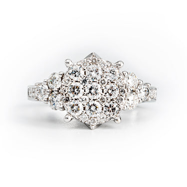18K White Gold Tdw. 1.67ct Diamond Ring | Diamond Engagement Rings Melbourne | Diamond Wedding Rings Melbourne | H&H Jewellery