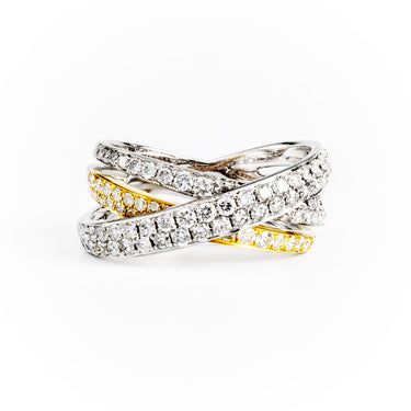 18K White & Yellow Gold Tdw. 1.28ct Diamond Ring | Diamond Engagement Rings Melbourne | Diamond Wedding Rings Melbourne | H&H Jewellery