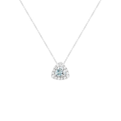 9K White Gold Aquamarine and Diamond Pendant | Aquamarine Jewellery Melbourne | Aquamarine Jewellery Australia  | H&H Jewellery 