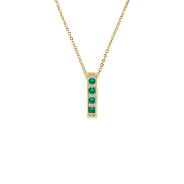 9K Yellow Gold Emerald and Diamond Pendant | Emerald Emerald Necklaces & Pendants Melbourne | Emerald Emerald Necklaces & Pendants Australia | H&H Jewellery