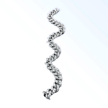 18K White Gold 7.00CT Diamond Curb Bracelet - 20719500 - H&H Jewellery Pty Ltd