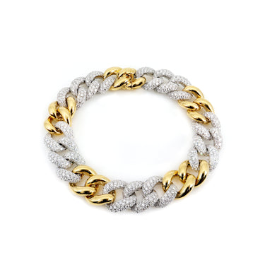 18K Yellow and White Gold Tdw 6.70ct Bracelet | Gold and Diamond Tennis Bracelet Melbourne | Gold and Diamond Tennis Bracelet Australia | H&H Jewellery