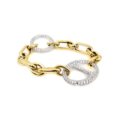 18K Yellow and White Gold Tdw 6.55ct Bracelet  | Gold and Diamond Tennis Bracelet Melbourne | Gold and Diamond Tennis Bracelet Australia | H&H Jewellery