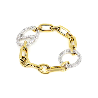 18K Yellow and White Gold Tdw 6.55ct Bracelet | Gold and Diamond Tennis Bracelet Melbourne | Gold and Diamond Tennis Bracelet Australia | H&H Jewellery