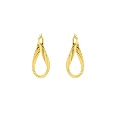 9K Yellow Gold Twisted Hoop Earrings | Gold Hoop Earrings Melbourne | Gold Hoop Earrings Australia | H&H Jewellery