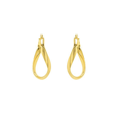 9K Yellow Gold Twisted Hoop Earrings | Gold Hoop Earrings Melbourne | Gold Hoop Earrings Australia | H&H Jewellery 