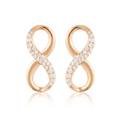 FOREVER INFINITY EARRINGS- ROSE GOLD - H&H Jewellery Pty Ltd