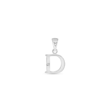 9K Gold Single Diamond 'D' Initial Pendant - DSNP-D - H&H Jewellery Pty Ltd