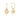 STELLAR LIGHTS GOLD DROP HOOP EARRINGS - H&H Jewellery Pty Ltd