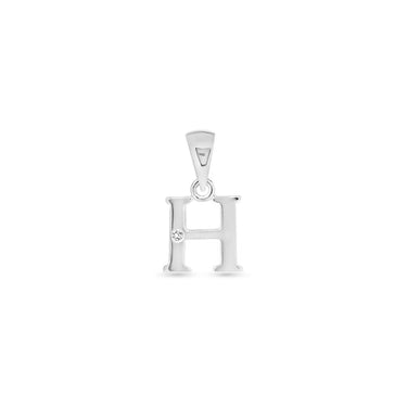 9K Gold Single Diamond 'H' Initial Pendant - DSNP-H - H&H Jewellery Pty Ltd