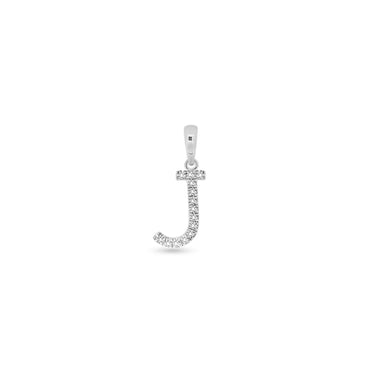 9K Gold Diamond 'J' Initial Pendant - DSSP-J - H&H Jewellery Pty Ltd