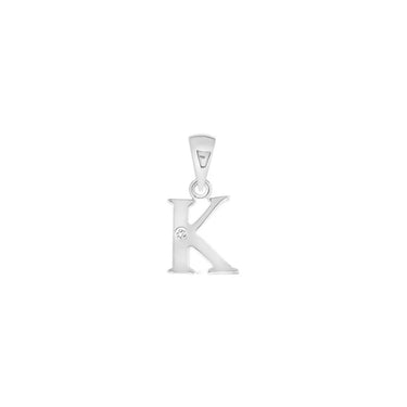 9K Gold Single Diamond 'K' Initial Pendant - DSNP-K - H&H Jewellery Pty Ltd
