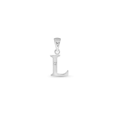 9K Gold Single Diamond 'L' Initial Pendant - DSNP-L - H&H Jewellery Pty Ltd